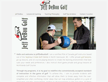Tablet Screenshot of jeffdebougolf.com